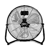 Simple Deluxe 20 Inch 3-Speed High Velocity Heavy Duty Metal Industrial Floor Fans Quiet for Home, Commercial, Residential, and Greenhouse Use