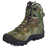 Manfen Women's Hiking Boots Lightweight Waterproof Hunting Boots, Ankle Support, High-Traction Grip, Camo, 8.5