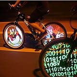 Cdycam 128 RGB LED Bicycle Spokes Lights Color Changing Programmable Waterproof Bicycle Light Spoke Wheel Light Bike Light Lamp