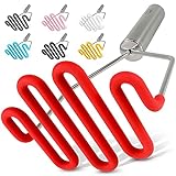 Zulay Kitchen Non-Scratch Potato Masher Kitchen Tool - Durable Stainless Steel Wrapped In Premium Silicone Mashed Potatoes Masher - Versatile Masher Hand Tool & Potato Smasher (Red)