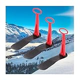 3 Pack Ski Skooter, Snow Scooter, Foldable Snow Scooter with Grip Handle, Lightweight Sliding Snow Sled Ski Scooter