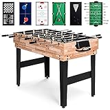 Best Choice Products 2x4ft 10-in-1 Combo Game Table Set for Home, Game Room, Friends & Family w/Hockey, Foosball, Pool, Shuffleboard, Ping Pong, Chess, Checkers, Bowling, and Backgammon