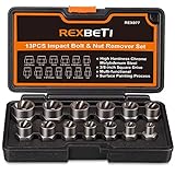 REXBETI Impact Bolt & Nut Remover Set, 13 Pieces Bolt Extractor Tool Set with Solid Storage Case