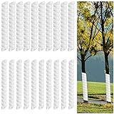 Wesiti 20 Pcs Tree Protectors 2 Size Plastic Spiral Tree Guard Tree Trunk Protector Wrap Tree Bark Protector Tube Tree Wraps to Protect Bark Tree Saplings from Deer Cats Rodents Rabbit Mowers (White)