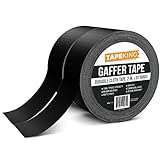Tape King Gaffers Tape 2-Roll Pack- 2” W x 30 Yards Per Roll (180 ft) - Cloth Matte Black Backing, Rubber Adhesive Leaves No Residue, Secure Cords to Stages, for Concerts, Weddings