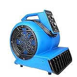 Air Mover Blower Fan, 1/2 HP 2600 CFM Floor Drying Fan, Carpet Dryer with 3 Drying Positions & 3 Speeds, ETL/CETL Certified for Fast Drying and Air Circulation