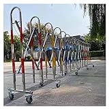 XXIOJUN Expandable Mobile Barricade - Expanding Safety Barrier Gate Stainless Steel Retractable Traffic Fence - Flexible Crowd Control Barriers Guard (Color : Multi-Colored, Size : 1.5x10m)