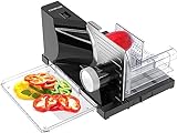 COOKLEE Meat Slicer Electric Deli Food Slicer, Adjustable Thickness Meat Slicer for Home Use, Child Lock Protection, Easy to Clean, Cuts Meat, Bread and Cheese