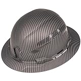 Klein Tools 60626 Hard Hat, Vented Full Brim Premium KARBN Design, Type 1 Class C Hard Hat, 4-Point Ratchet Suspension