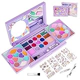 KIDCHEER Kids Makeup Kit for Girls Princess Real Washable Cosmetic 3+ Year Old Girl Birthday Gifts Pretend Play Toys for Girls 4-6, 6-8, 8-10 with Mirror - Non Toxic