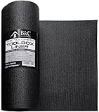 B&C Home Goods Non-Slip Tool Box & Drawer Liner, Black, Adjustable, 18'' x 24 ft