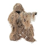 SETLUX Ghillie Suit for Men, Gilly Suit for Adults Camo Hunting Clothes 3D Woodland Camouflage Suits for Hunting, Forest, Jacket, Pants, Hood, Carry Bag (M-L, Dry Grass)