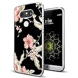 Flowers Case for LG G5,Gifun [Anti-Slide] and [Drop Protection] Soft TPU Flexible Protective Case Compatible with LG G5 - Elegant Flower
