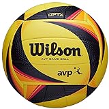 WILSON AVP OPTX Game Volleyball - Official Size, Yellow/Black