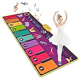 M SANMERSEN Piano Mat with 28 Musical Sounds - 63' x 26' Musical Toys for 3 4 5 6 7 8 9 Year Old Girls Boys- Piano Mat for Kids Ages 3-9 Dance Mat for Toddler Early Learning Toy Musical Gifts