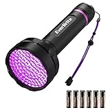 EverBrite UV Flashlight, 100 LED Blacklight Flashlights, 395nm Black Light Flashlight for Pet Urine Detection, Carpet, Scorpions and Bed Bug, Batteries Included