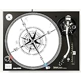 DJ Nautical Star #1 Compass Scratch Pad 1200 Vinyl Memorabilia 12' inch Slip Mat Turntable Slipmat DJ Platter Pad x1