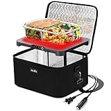 Portable Oven | 12V, 24V, 110V Car Food Warmer | Portable Mini Oven | Personal Microwave | Heated Lunch Box for Cooking and Reheating Food in Car, Truck, Travel, Camping, Work, Home | AOTTO