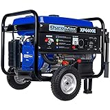 DuroMax XP4400E Gas Powered Portable Generator-4400 Watt Electric Start-Camping & RV Ready, 50 State Approved, Blue/Black
