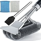 Ceekan Grill Brush for Outdoor Grill, BBQ Brush for Grill Cleaning, 18' Grill Cleaner Brush and Scraper for Gas/Porcelain/Charbroil Grates, Smoker Grill Accessories Tool- Gifts for Men Dad Boyfriend