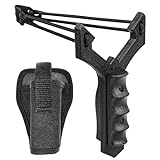SHARP CASTLE Slingshots, Steel Slingshots for Adults and Kids, Sling Shot for Hunting and Shooting Practice, Includes One More Set of Rubber Bands and a Nylon Belt Sheath