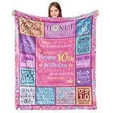 BRITHHAHA Gifts for 10 Year Old Girl Blankets,10th Birthday Gifts for Girls,10 Year Old Girl Gift Ideas,10th Birthday Decorations for Girl,Soft Flannel Throw Bed Blanket 60'x50'