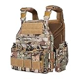 vAv YAKEDA Tactical Vest for Men Quick Release Outdoor Airsoft Vest Adjustable for Adults (CP)