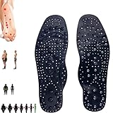 Reducefast Tourmaline Detox Sculpting Self-Heating Insoles, Magnetic Acupressure Foot Therapy Insoles with 68 Magnets, Lymphvitic Massage Slimming Insoles, Promote Foot Blood Circulation. (L, C)