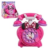 Just Play Disney Junior Minnie Mouse Ring Me Rotary Phone with Lights and Sounds, Pretend Play Phone for Kids