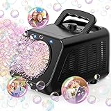 Bubble Machine, Automatic Bubble Blower with 2 Speed Levels, Portable Bubble Machine for Kids and Toddler with 15000+ Bubbles Per Minute, Outdoor Toys for Parties, Birthday, Wedding, Christmas