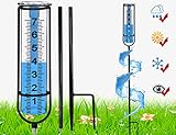 JMBay Rain Gauge, Freeze Proof rain Gauge Outdoor Best Rated, Rain gauges for Yard with Stake, Decorative rain Measure Gauge for Garden, Deck, Lawn with Large Numbers, Adjustable Height