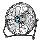 Tornado 12 Inch High Velocity Metal Floor Fan, 3-Speed Powerful Cooling for Industrial, Commercial, and Home Spaces, 120°Tilt, 6.0 FT Cord - UL safety Listed, Black