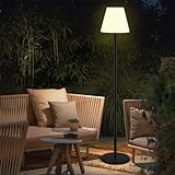 Solar Floor Lamp Indoor&Outdoor Lamps for Patio Waterproof,USB Rechargeable Cordless Floor Lamp with Light Sensor,Brightness Dimmable RGB Colorful LED Solar Light,Height Adjustable,for Lawn,Yard