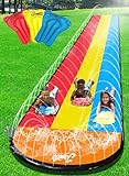 JAMBO XL Premium Slip Splash and Slide with 3 Bodyboards, Heavy Duty Water Slide with Advanced 3-Way Water Sprinkler System, Backyard Waterslide Outdoor Water Toys n Slides for Kids…