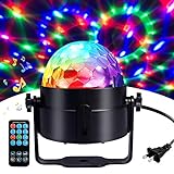 Disco Ball Disco Lights-COIDEA Party Sound Activated Storbe Light With Remote Control DJ Lighting,Led 3W RGB Light Bal, Dance lightshow for Home Room Parties Kids Birthday Wedding Show Club Pub