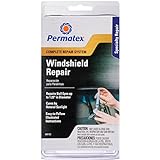 Permatex 09103 Automotive Windshield Repair Kit For Chipped And Cracked Windshields. Permanent Air-Tight Repairs, With Repair Syringe & Plunger, 9-piece Kit