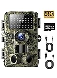 Trail Camera - 4K 48MP Game Camera with Night Vision, 0.05s Trigger Motion Activated Hunting Camera, IP66 Waterproof 130°Wide-Angle 46pcs No Glow Infrared Leds for Outdoor Wildlife Monitoring.