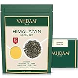 VAHDAM, Himalayan Green Tea Leaves (50+ Cups, 3.53 Oz) Non GMO, Gluten Free | High Elevation Grown Green Tea Leaves From Himalayas | Pure Unblended Single Origin Green Loose Leaf Tea | Vacuum Sealed