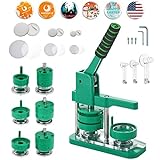 BEAMNOVA Upgraded Button Maker Multiple Sizes 25mm 44mm 58mm (1+1.73+2.28 in) Badge Making Machine Absorbable Molds, 300 Button Parts Supplies, Circle Cutters, Blank Papers, Round Pin Maker Kit