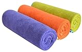 Sinland Microfiber Gym Towels Fast Drying Sports Fitness Workout Sweat Towel 3 Pack 16 Inch X 32 Inch