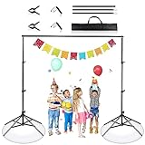 Backdrop Stand 6.5ftx6.5ft, Backdrop Stand for Parties, Back Drop Adjustable Stand, Portable Background Stand for Baby Showers, Birthday Parties, Photo Studio