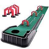 CHAMPKEY Premium Golf Putting Mat Come with Golf Putting Gates - True Roll Surface with Advanced Alignment Guides Golf Putting Green (LITE Version)