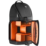 Neewer Professional Camera Case Sling Backpack for Nikon Canon Sony and Other DSLR Cameras and Lens,Tripod,Other Accessories,Durable Waterproof and Tear Proof Bag with Padded Dividers(Orange Interior)