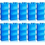 Hoolerry 10 Pcs Ice Packs for Cooler Double Sided Contoured Freezer Packs Long Lasting Reusable Cool Bottle Ice Pack for Breastmilk Storage Lunch Box Insulated Bags Cold Soda Can Beer Camping Picnic