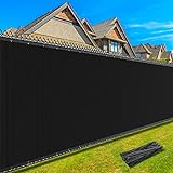 Kesfitt Fence Privacy Screen,6X50FT Heavy Duty 170GSM Fence Covering Privacy with Straps & Brass Grommets,90% Privacy Blockage Mesh Shade Net for Balcony Yard Outdoor Pool