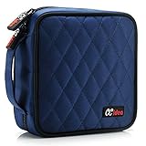 CCidea 40 Capacity CD/DVD Case Holder Portable Disc Wallet Storage Binder Nylon Cd Bag (Blue)