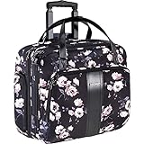 KROSER Rolling Laptop Bag Premium Rolling Briefcase Fits Up to 15.6 Inch Laptop,Water-Repellent Rolling Computer Bag with RFID Pockets for Travel/Business/Women