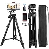 Phone Tripod Nagnahz 55inch Video Recording Tripod Stand with Sefie Remote 360 Panorama Pan Head Travel Portable Selfie Stick Extendable Tripod for Mobile Phones iPhone 13 12 11 X Pro Max Gopro/Camera