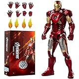 lifefocus 7 Inch Ironman Mark 7 Model Deluxe Painting 20 Joints Movable Collectible Action Figure