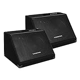 Sound Town 2-Pack Powered DJ PA Stage Monitor Speakers 10” 300W with Compression Driver for Live Sound, Bar, Church (METIS-10MPW-PAIR)